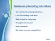 Prezentációk 'Business Planning Mistakes', 5.                