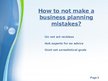 Prezentációk 'Business Planning Mistakes', 6.                