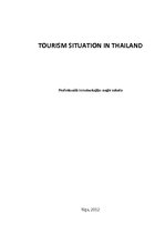 Összefoglalók, jegyzetek 'Tourism Situation in Thailand', 1.                