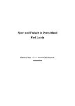 Kutatási anyagok 'Sport und Freizeit in Deutschland und Latvia', 1.                