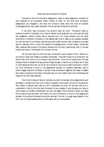 Esszék 'Should We Have Homework in Schools?', 1.                