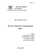 Kutatási anyagok 'How Not to Experience “Nothing Special” Again (Report in Macroeconomics)', 1.                