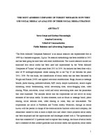 Kutatási anyagok 'An Analysis of Their Social Media Strategy', 1.                