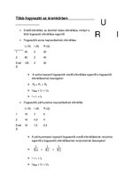 Összefoglalók, jegyzetek 'Elektromos ellenállás', 3.                