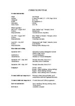 Minták 'CV and Letter of Application', 1.                