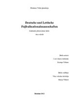 Kutatási anyagok 'Deutsche und Lettische Fuβballnationalmannschaften', 1.                