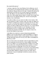 Esszék 'Do Schools Kill Creativity?', 1.                