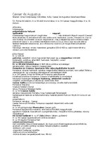 Összefoglalók, jegyzetek 'Caesar és Augustus összehasonlító elemzés', 1.                