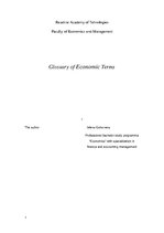 Összefoglalók, jegyzetek 'Economical Terms. Glossary', 1.                
