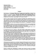 Összefoglalók, jegyzetek 'Summary of Mark Kleinman Article: A European Welfare State? European Union Socia', 1.                