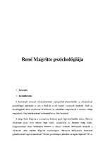 Összefoglalók, jegyzetek 'René Magritte pszichológiája', 1.                
