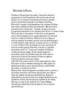 Esszék 'Education in Russia', 1.                