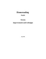 Kutatási anyagok 'Screen Improvements and Redesigns', 1.                