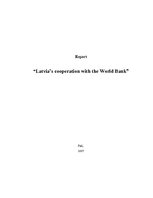Kutatási anyagok 'Latvia’s Cooperation with the World Bank', 1.                