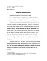 Esszék 'Why Dolphins are Endangered Species?', 1.                