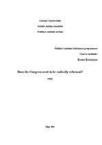 Esszék 'Does the Congress Need to Be Radically Reformed?', 1.                