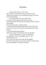 Összefoglalók, jegyzetek 'Coco Chanel', 1.                