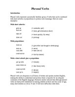 Összefoglalók, jegyzetek 'Phrasal Verbs', 1.                