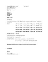 Minták 'Business Letter - Quotation', 1.                