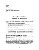 Összefoglalók, jegyzetek 'Credit control', 1.                