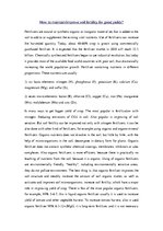 Összefoglalók, jegyzetek 'How to Maintain/Improve Soil Fertility for Good Yields', 1.                