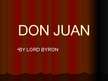 Prezentációk 'Don Juan by Byron', 1.                