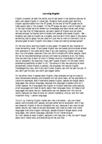 Esszék 'Learning English', 1.                