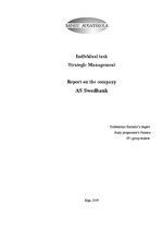 Kutatási anyagok 'Strategic Management in Swedbank', 1.                
