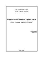 Kutatási anyagok 'English in the Southern United States', 1.                