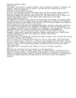 Esszék 'Regression Analysis Paper ', 1.                