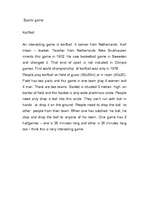 Esszék 'My activities and habits, television, sports game', 3.                