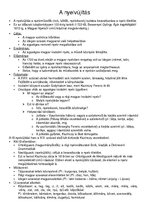 Összefoglalók, jegyzetek 'A nyelvújítás', 1.                