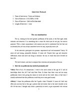 Kutatási anyagok 'Interview on the Topic: The Sea Examination', 5.                