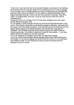 Esszék 'English in My Life', 1.                