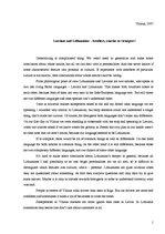 Esszék 'Latvians and Lithuanians – Brothers, Cousins or Strangers?', 1.                