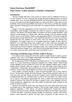 Esszék 'Labor Relations in Europe: Comparison', 1.                