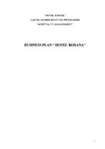 Üzleti tervek 'Business Plan "Hotel Roxana"', 1.                