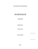 Kutatási anyagok 'State Police', 1.                