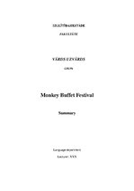 Kutatási anyagok 'Monkey Buffet Festival, Summary', 1.                