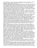 Esszék 'Hamlet, why he delayed revenge of Claudius.', 1.                