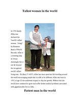 Összefoglalók, jegyzetek 'Longest Woman and Thickest Man in the World', 1.                