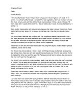 Esszék 'Healthy Lifestyle', 1.                