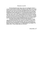 Esszék 'Education in My Life', 1.                