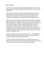 Esszék 'My Ideal School', 1.                