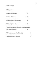 Gyakorlati jelentések 'Internship Report', 3.                