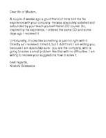 Minták 'Letter of Complaint', 1.