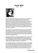 Kutatási anyagok 'Oscar Wilde', 1.                