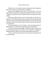 Esszék 'Popular Culture in Latvia', 1.                