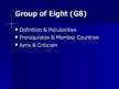 Prezentációk 'Current Leaders. Group of Eight', 2.                