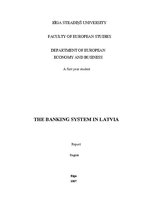 Kutatási anyagok 'The Banking System in Latvia', 1.                
